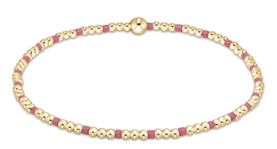 HOPE SINCERITY PATTERN 2MM BEAD BRACELET - BRIGHT BLUE