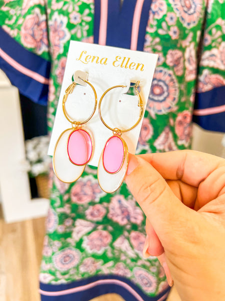 Cait Earrings-Pink