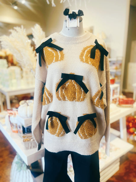 Pumpkins & Bows Sweater