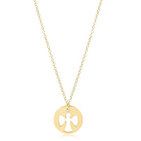 enewton 16" necklace gold-guardian angel gold disc