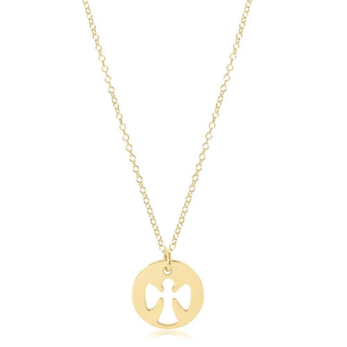 enewton 16" necklace gold-guardian angel gold disc