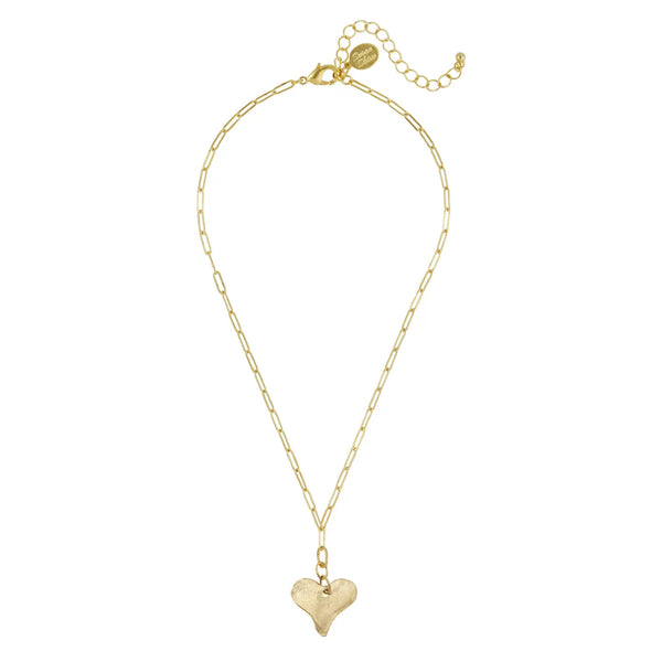 Susan Shaw Heart Paperclip Chain