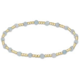 enewton gemstone gold sincerity pattern 3mm bead bracelet-aquamarine