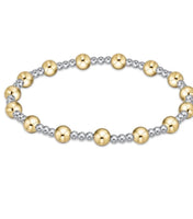 enewton classic sincerity pattern 5mm bead bracelet- mixed metal