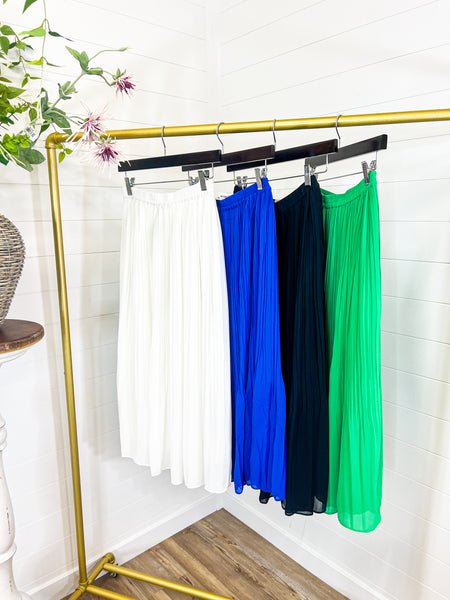 Pleated Midi Skirt