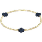 enewton signature cross pattern 2mm bead- navy