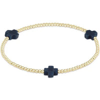 enewton signature cross pattern 2mm bead- navy
