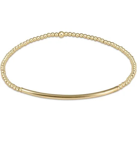 enewton bliss bar gold pattern 2.5mm bead bracelet-gold
