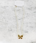 Bow & Pearl Necklace