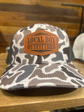 LB Hat-Topo Leather Trucker Hat