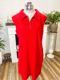 Solid Quarter Zip Dress