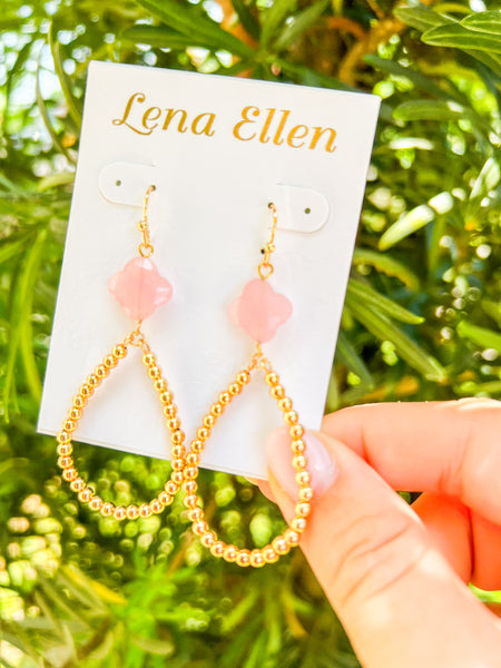 Caroline Earrings-Pink