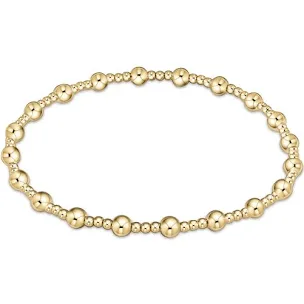 enewton classic sincerity pattern 4mm bead bracelet-gold