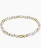 enewton worthy pattern 3mm bead bracelet-pearl
