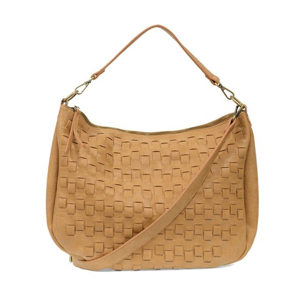 Joy Susan Camel Kali Woven Slouchy Hobo