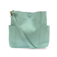 Joy Susan Aquamarine Kayleigh Side Pocket Bucket Bag