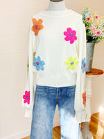 Crochet Floral Sweater