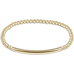 enewton bliss bar gold pattern 3mm bead bracelet-gold