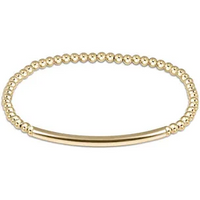 enewton bliss bar gold pattern 3mm bead bracelet-gold