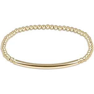 enewton bliss bar gold pattern 3mm bead bracelet-gold