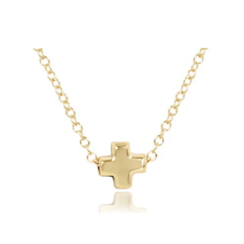 enewton 16" necklace gold-signature cross gold