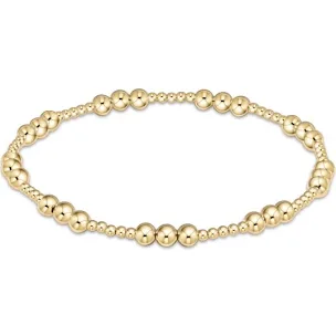 enewton classic joy pattern 4mm bead bracelet-gold