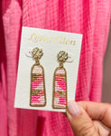 Cozumel Earrings-Pink