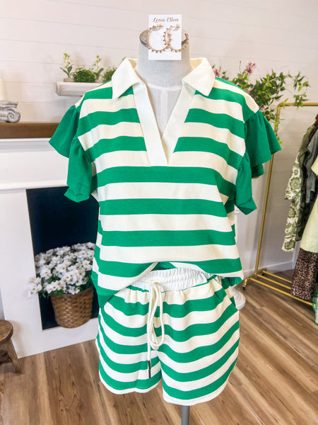 Green Striped Set