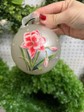 5" glass beaded ball ornament