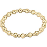 enewton classic grateful pattern 6mm bead bracelet-gold