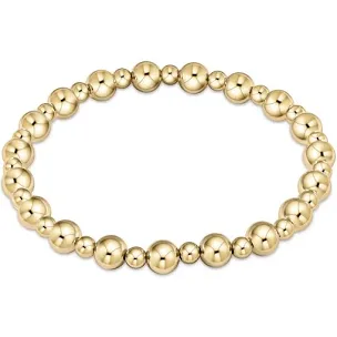enewton classic grateful pattern 6mm bead bracelet-gold