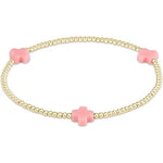 enewton signature gold pattern 2mm bead bracelet-pink