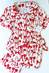 Charlotte Crimson Bows Pant Set