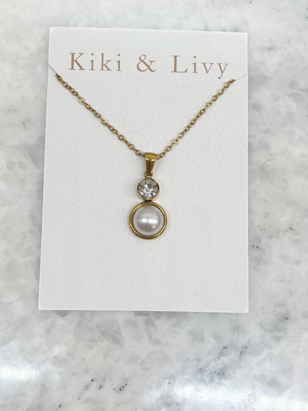 Pearl & Bling Necklace