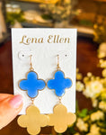 Susan Clover Earrings-Blue