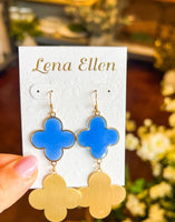 Susan Clover Earrings-Blue