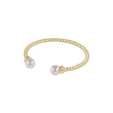 enewton classic gold 3mm bead cuff- pearl