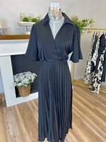 Black Pleated Midi