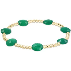 enewton admire gold 3mm bead bracelet-green onyx