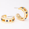 MM Georgina Earrings- Navy/Orange