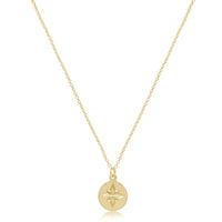 enewton 16" necklace gold-direction gold disc