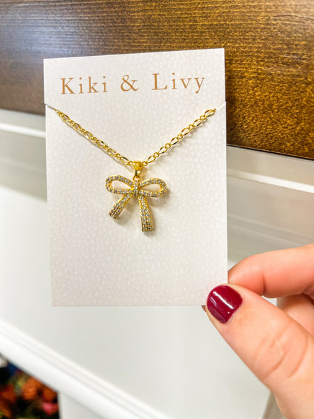 KL Bling Bow Necklace