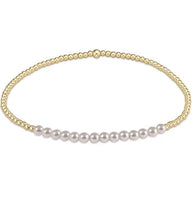 enewton gold bliss 2mm bead bracelet-pearl