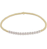 enewton gold bliss 2mm bead bracelet-pearl