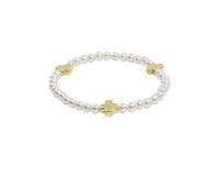 enewton signature cross pearl pattern 4mm bead bracelet-gold