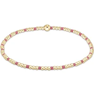 enewton egirl hope sincerity pattern 2mm bead bracelet-pink metallic