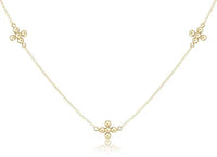 enewton 15" choker simplicity chain gold-classic beaded signature cross gold