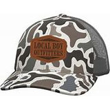 LB Hat-Topo Leather Trucker Hat