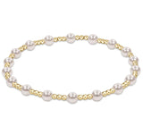 enewton classic gold sincerity pattern 4mm bead bracelet-pearl