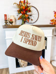 Jesus Saves I Spend Hat-Brown